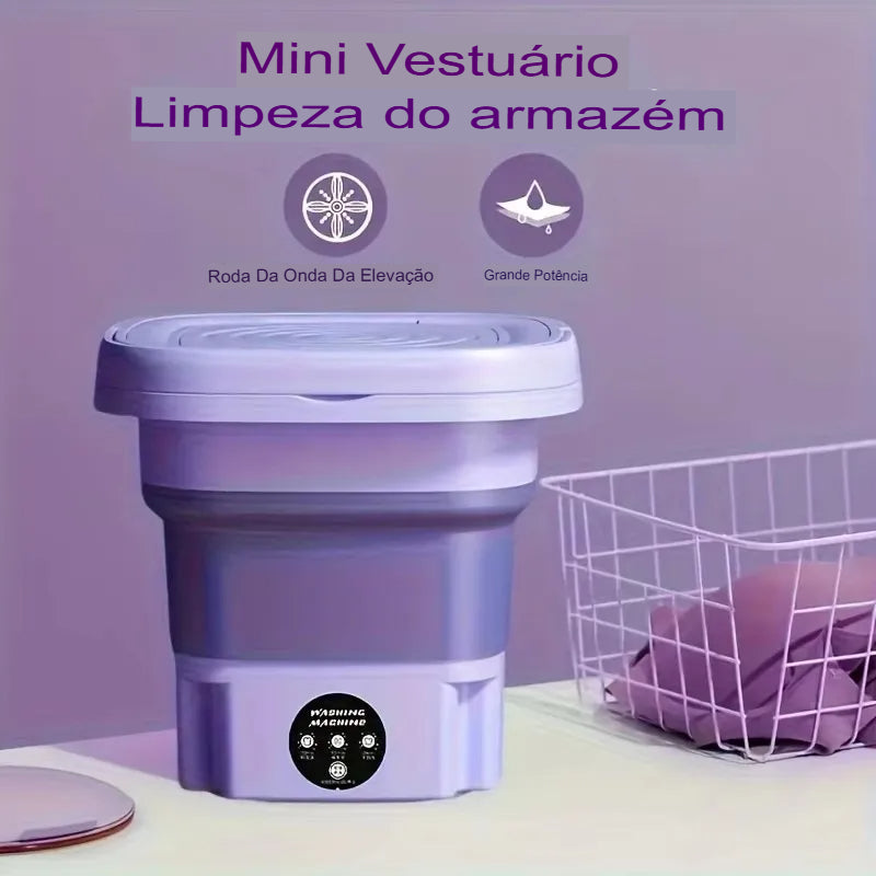 Mini maquina de lavar dobrável/portátil 8L